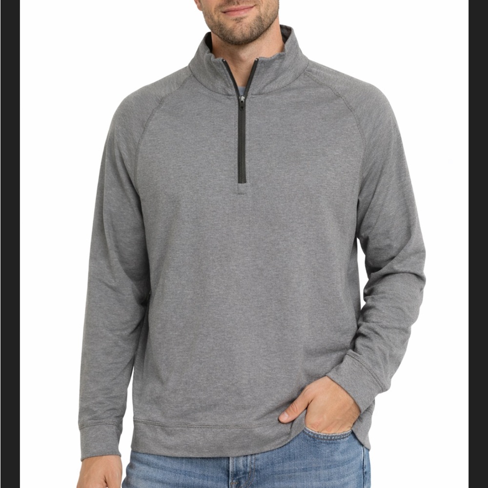 G/Fore Men’s Gray 1/4 Zip Performance Golf Pullover Mid Layer Size M Logo